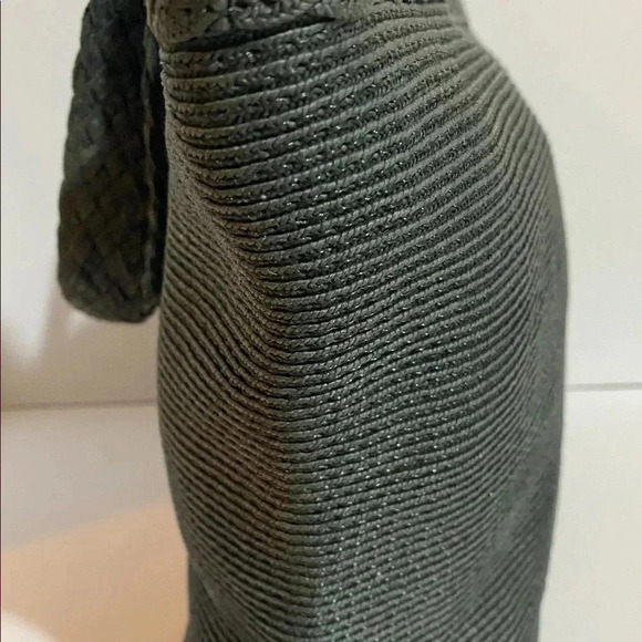 Eric javits black woven straw tote handbag - Picture 4 of 12